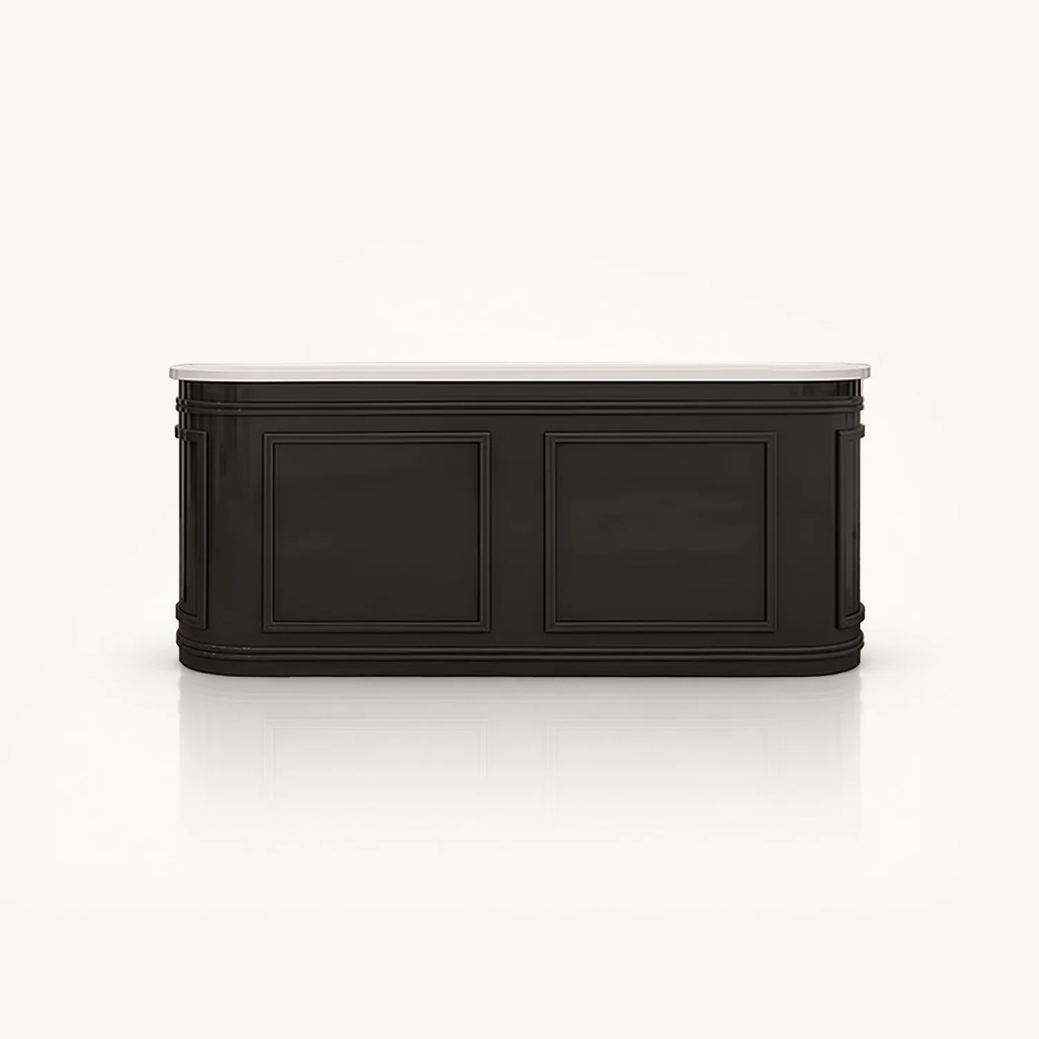 Retro Rounded-Edge Reception Desk - Maoters