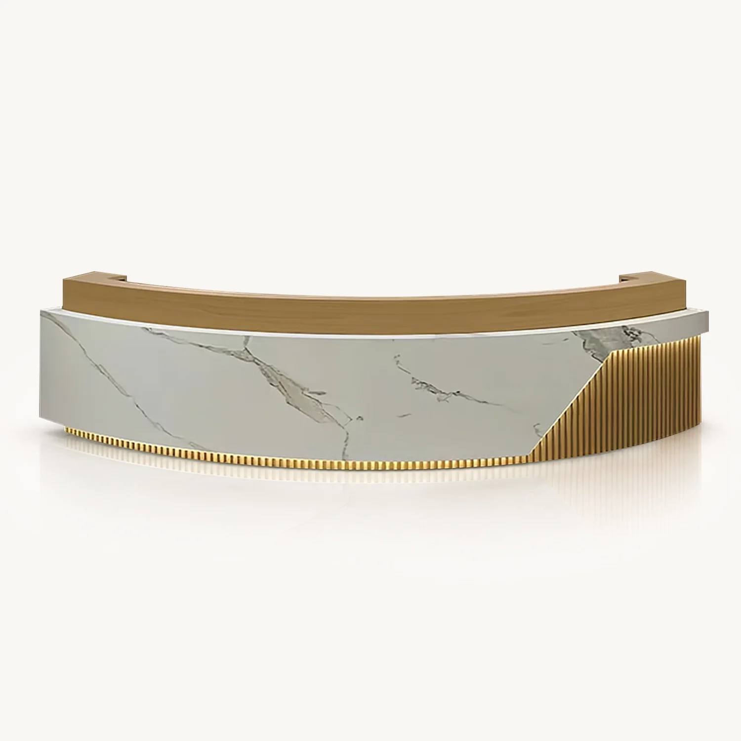 Modern Curved Marble Reception Desk - Maoters