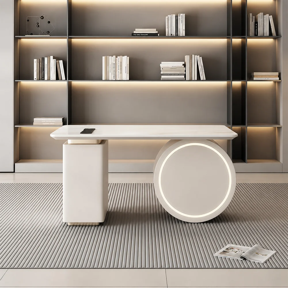 Cream Desk Modern Office Desk