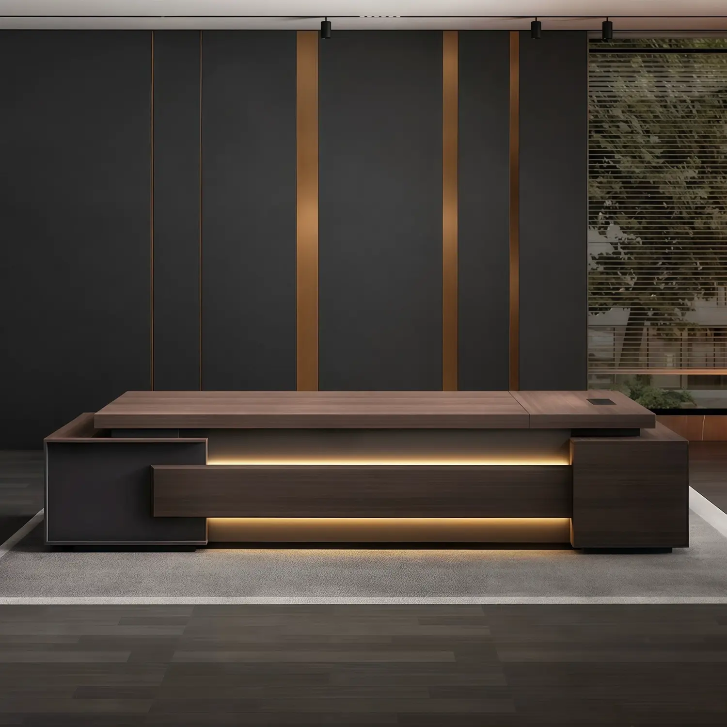 Large Contemporary Executive Desk for Premium Office Spaces and Workrooms - Maoters
