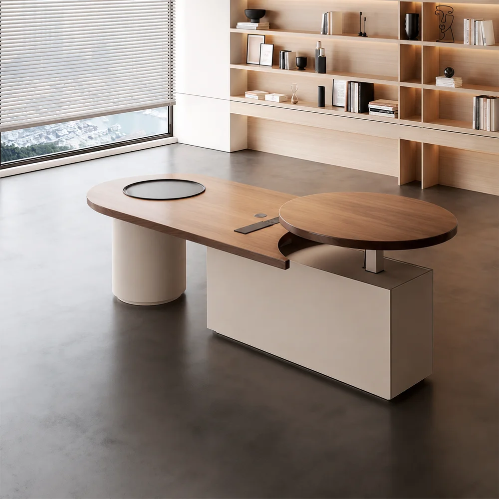 Premium Electric Height Adjustable Desk – Light Luxury Office Desk with Advanced Lift System