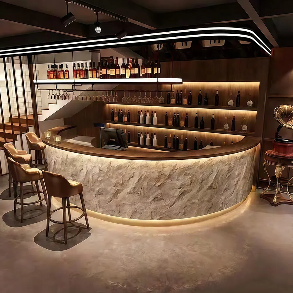 Large Curved Reception Desk for Clubs - Maoters