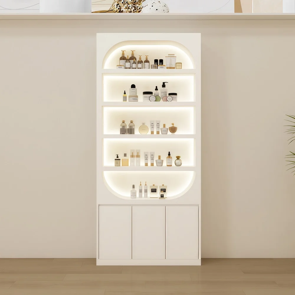 Professional Lacquer Display Cabinet for Skincare Retail