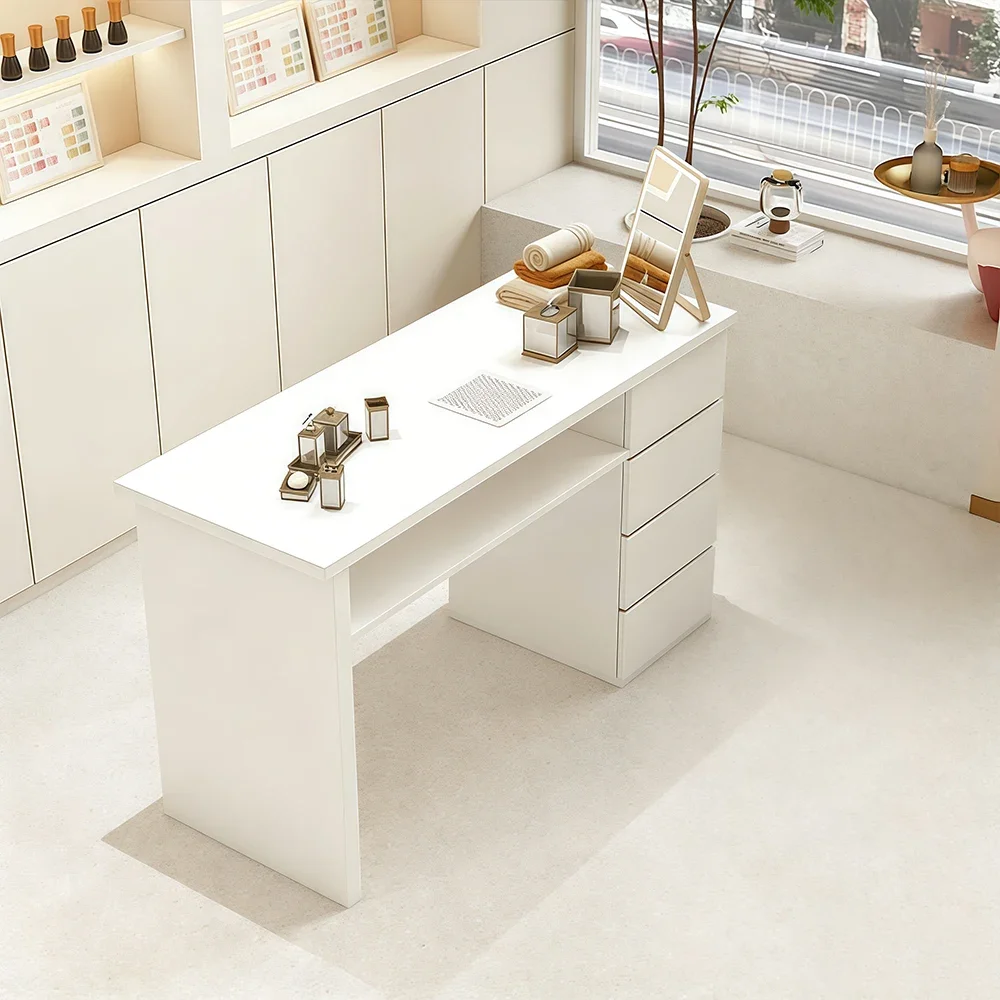 Nail Table with Dust Collector Marble Luxury