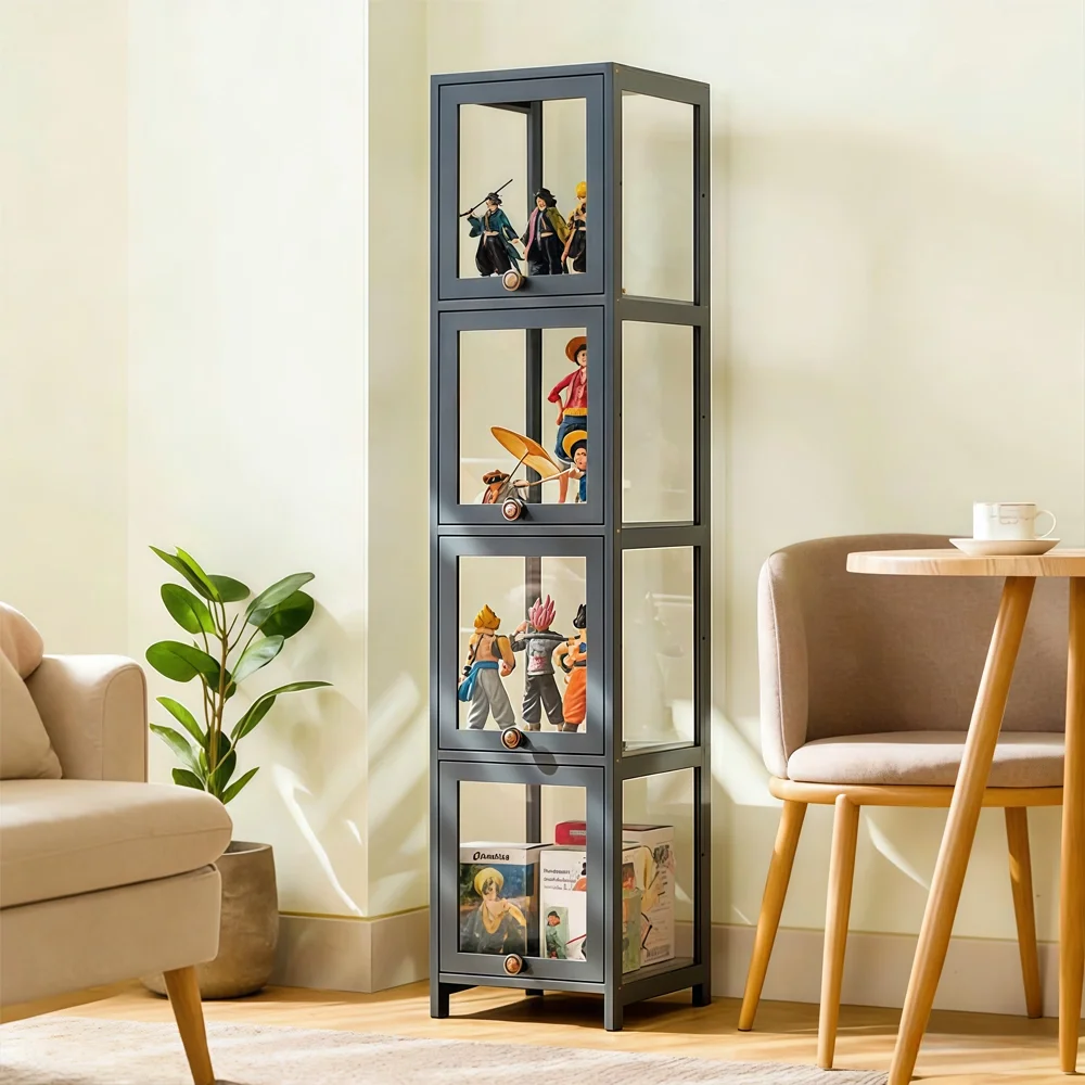 Clear Glass-Like Display Case for Toy Collectibles