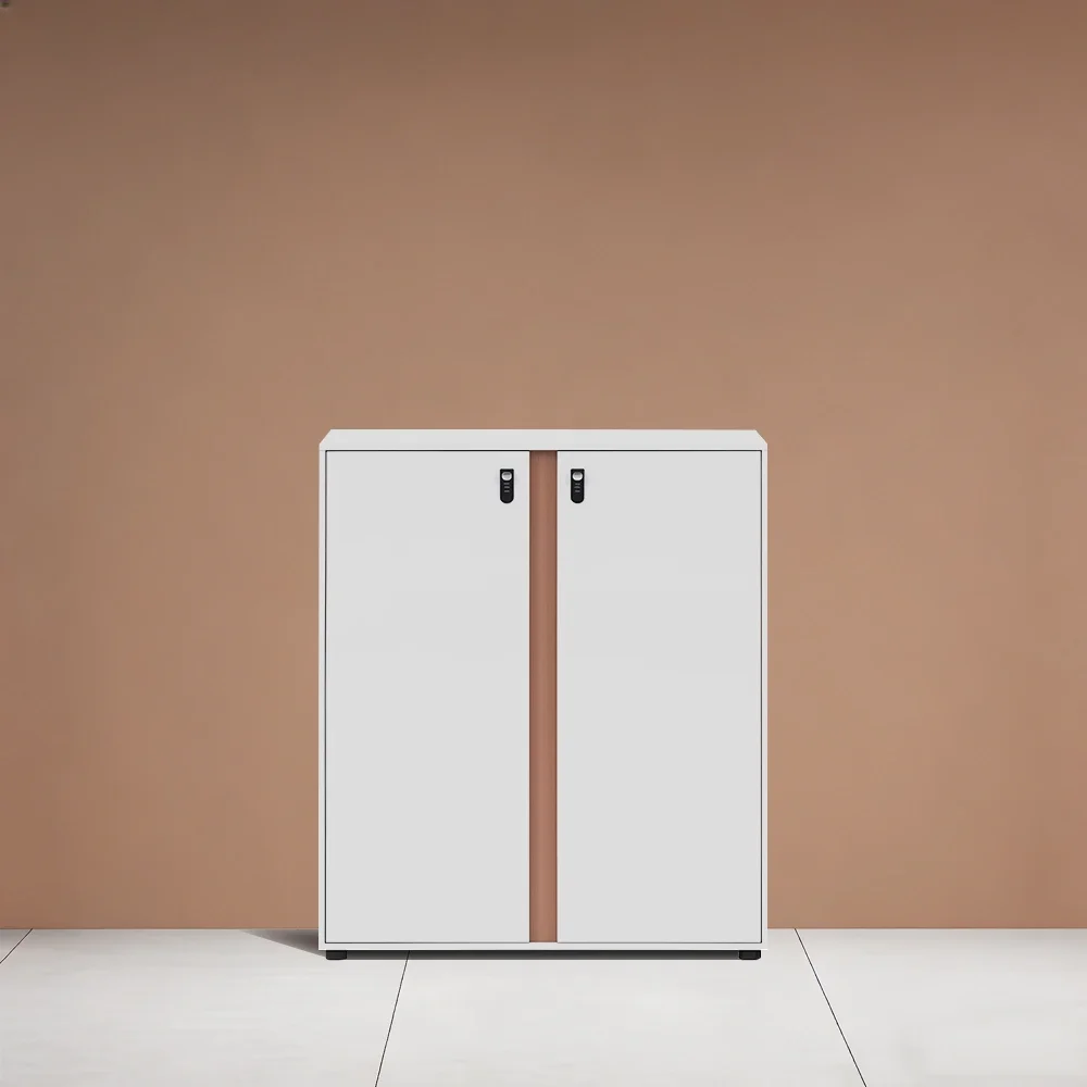 Modern Office Storage Cabinet with Open Shelves