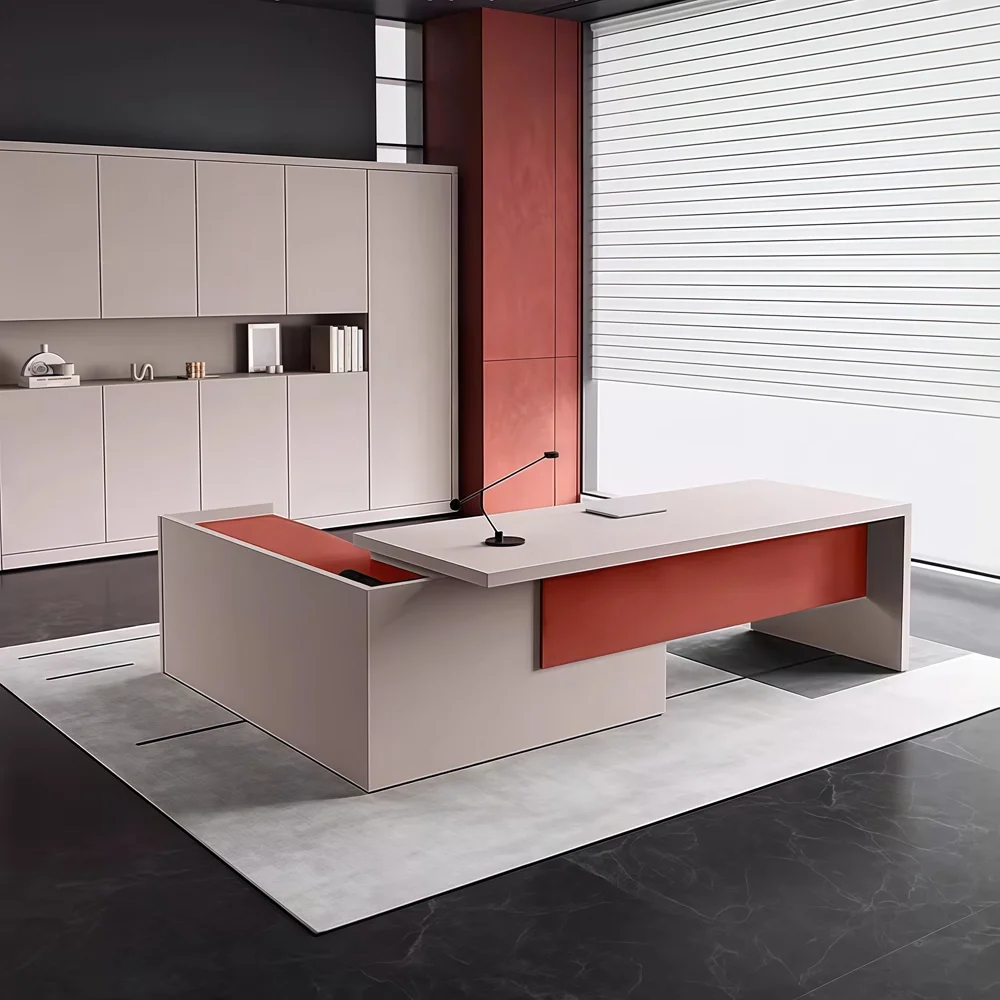 Minimal Workspace L-Shaped Executive Desk - Maoters