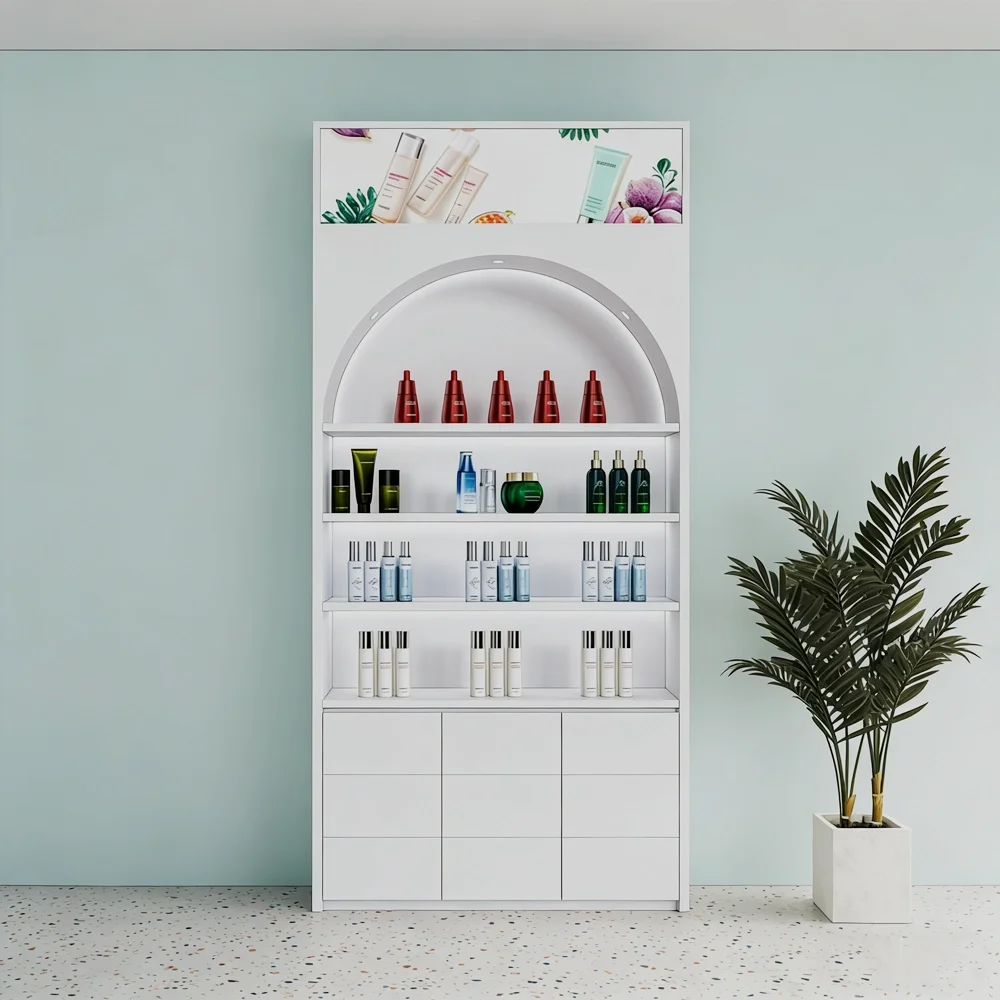 Barbershop Cosmetic Display Cabinet for Skincare