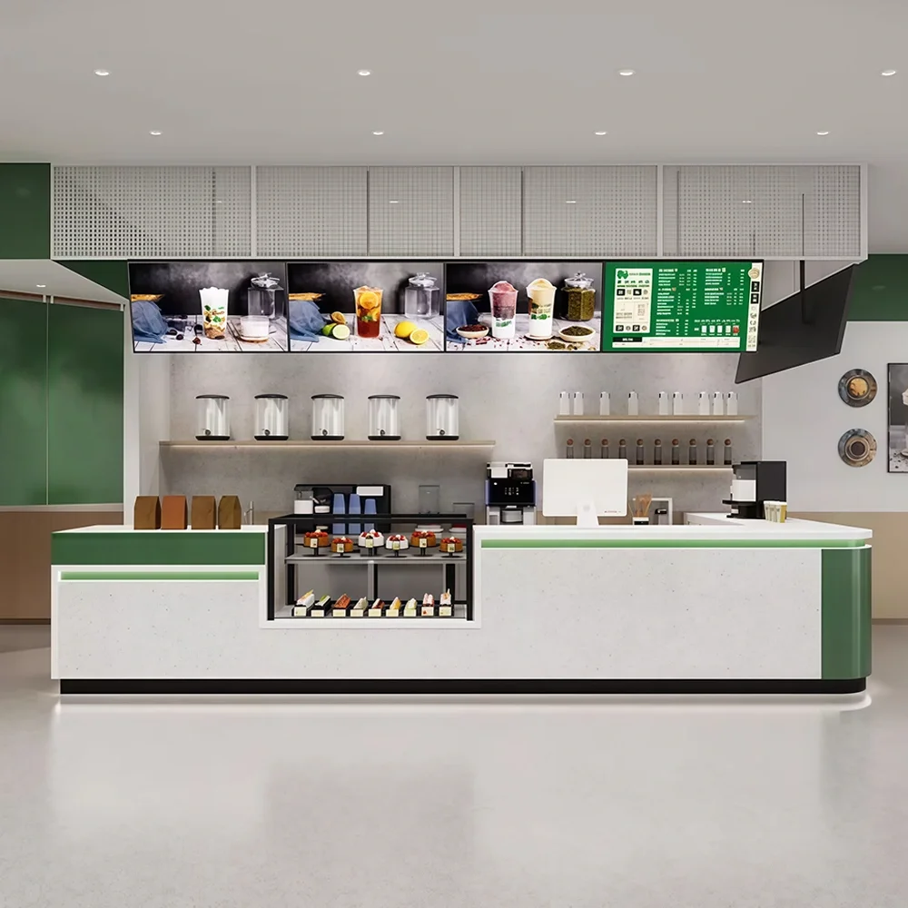 Modern Reception Desk for Milk Tea Shops - Maoters