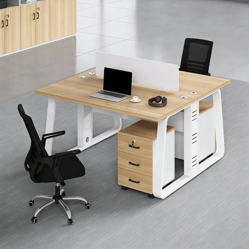 Fully Upgraded Flexible Combo Two Person Desk – Maoters
