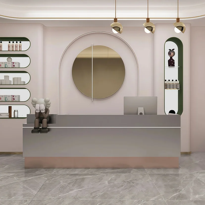 Long Straight Shape Reception Desk - Maoters
