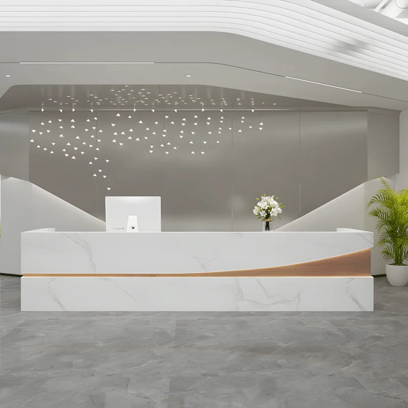 Modern Office Marble Reception Desk - Maoters