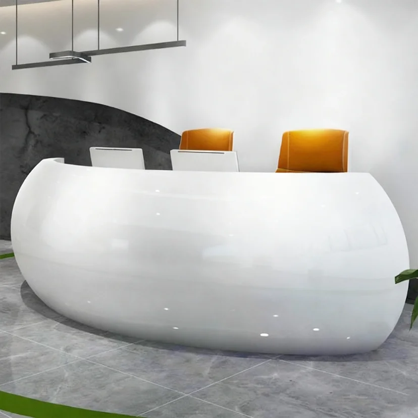 Baked Semicircular Arc Front Desk