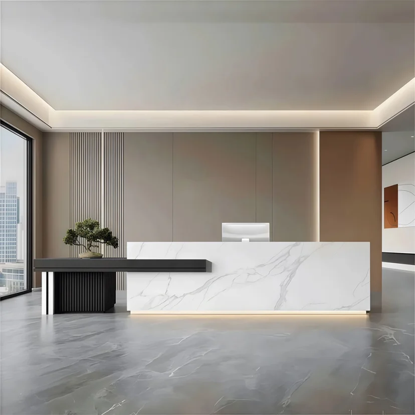 Large Storage Space Entrance Reception Desk – Maoters