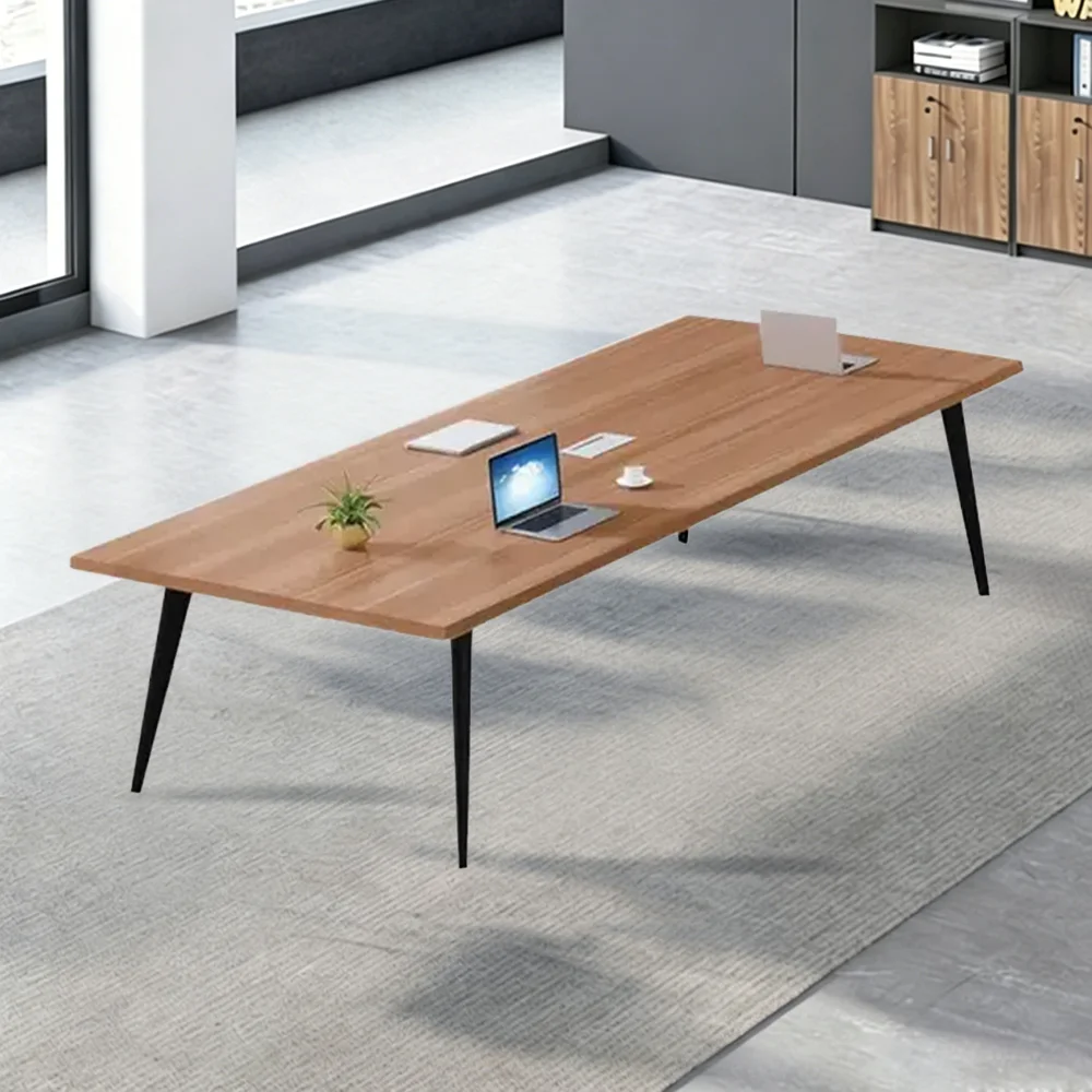 Large Wooden Rectangular Conference Table - Maoters