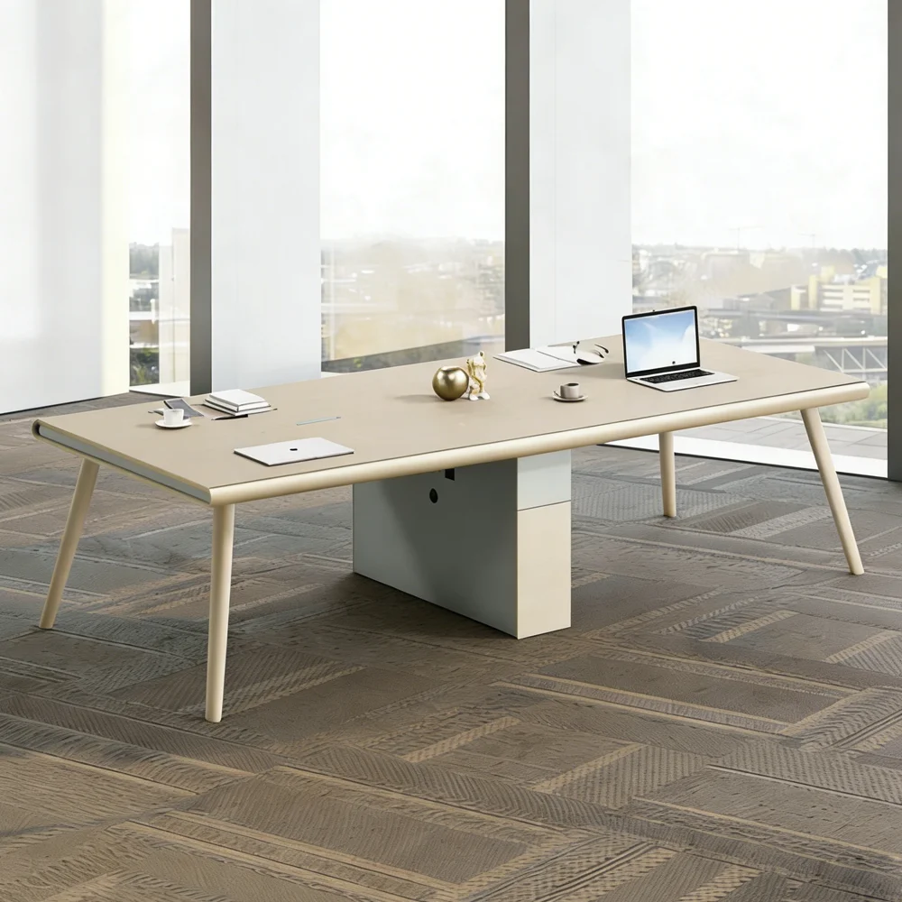 High-rise Minimal Office Conference Table - Maoters