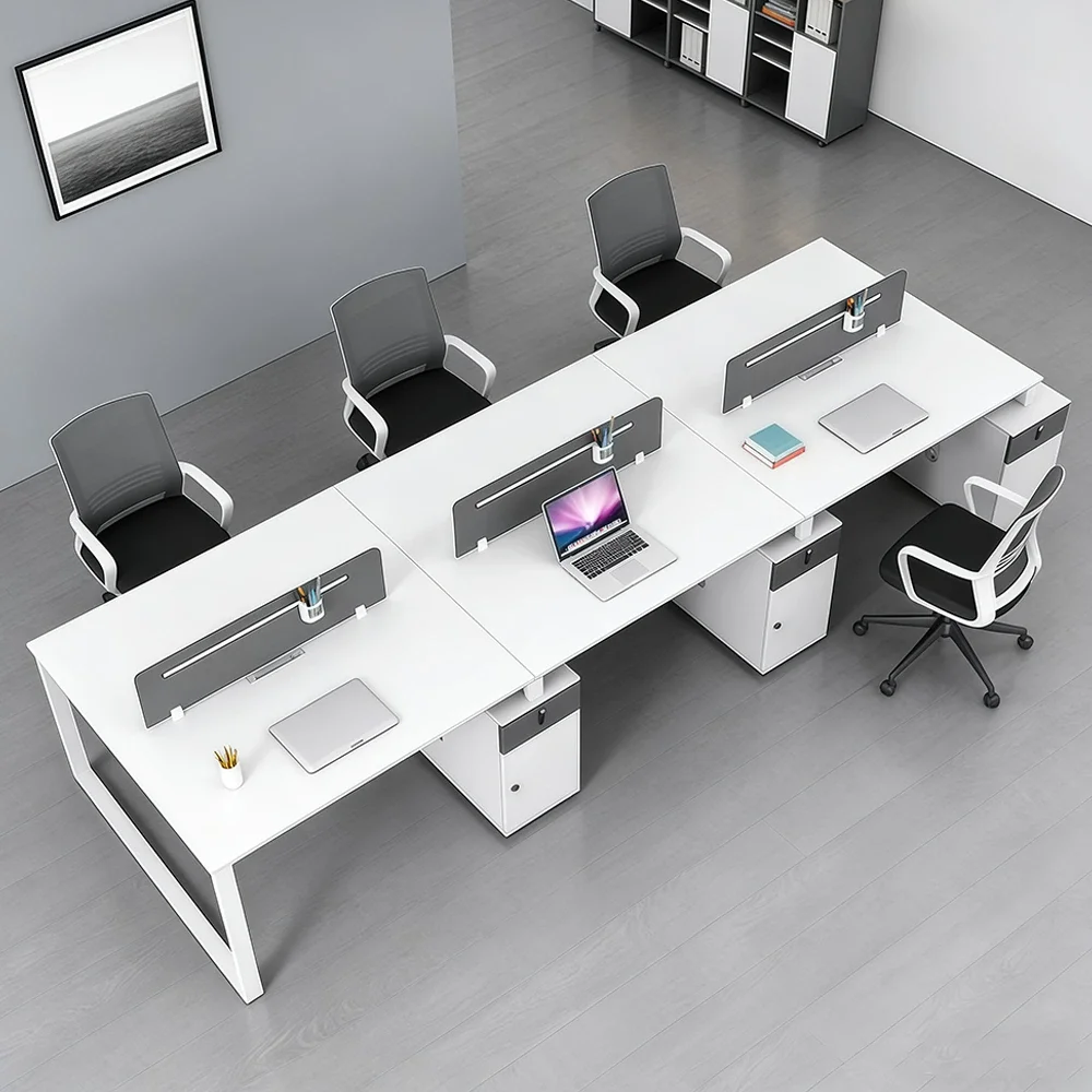 White Modular Workstation Desk - Maoters