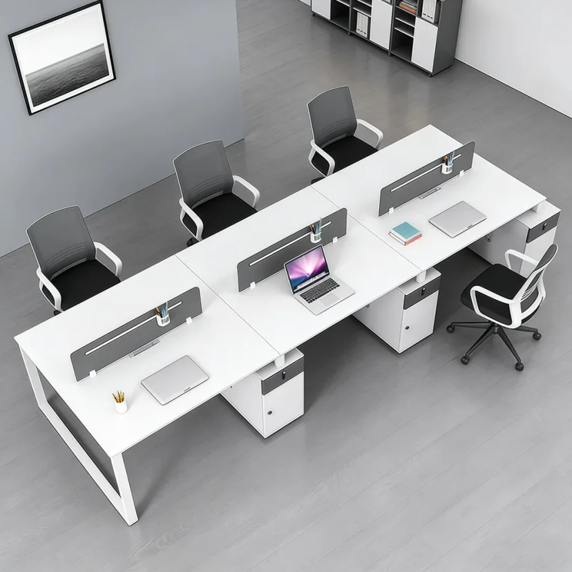 White Modular Workstation Desk - Maoters