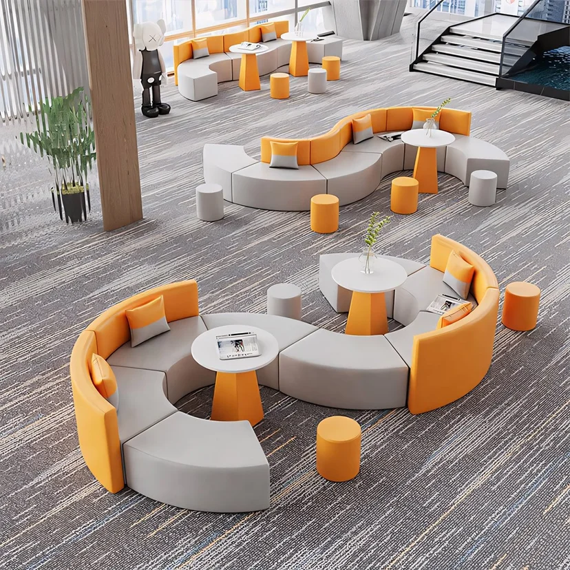 Modern Lobby Curved Modular Office Sofa - Maoters