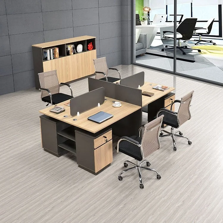 Minimalist Modern Desk with Privacy Screens – Maoters