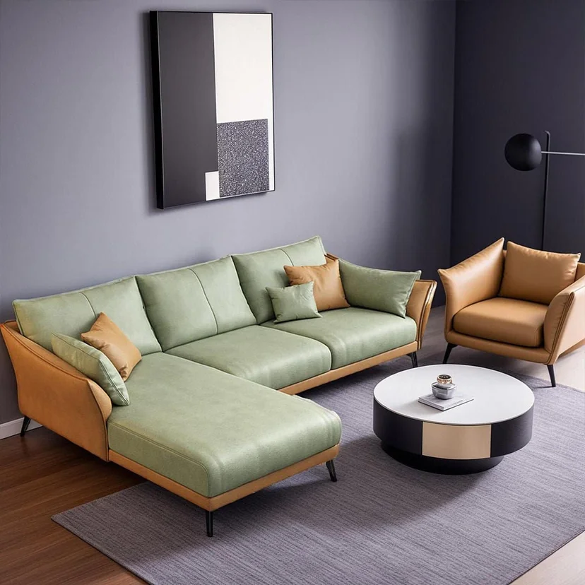 Modern Color Block Sectional Sofa - Maoters
