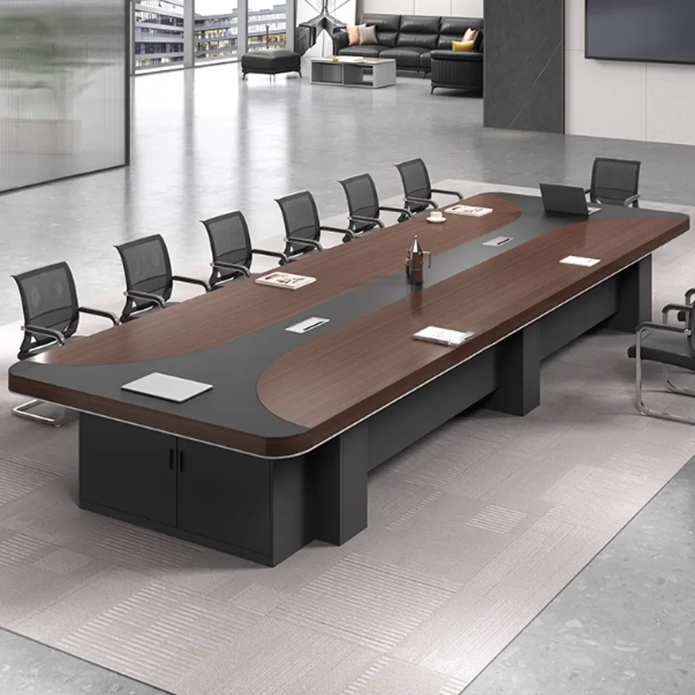 Large Boardroom Two-Tone Conference Table - Maoters