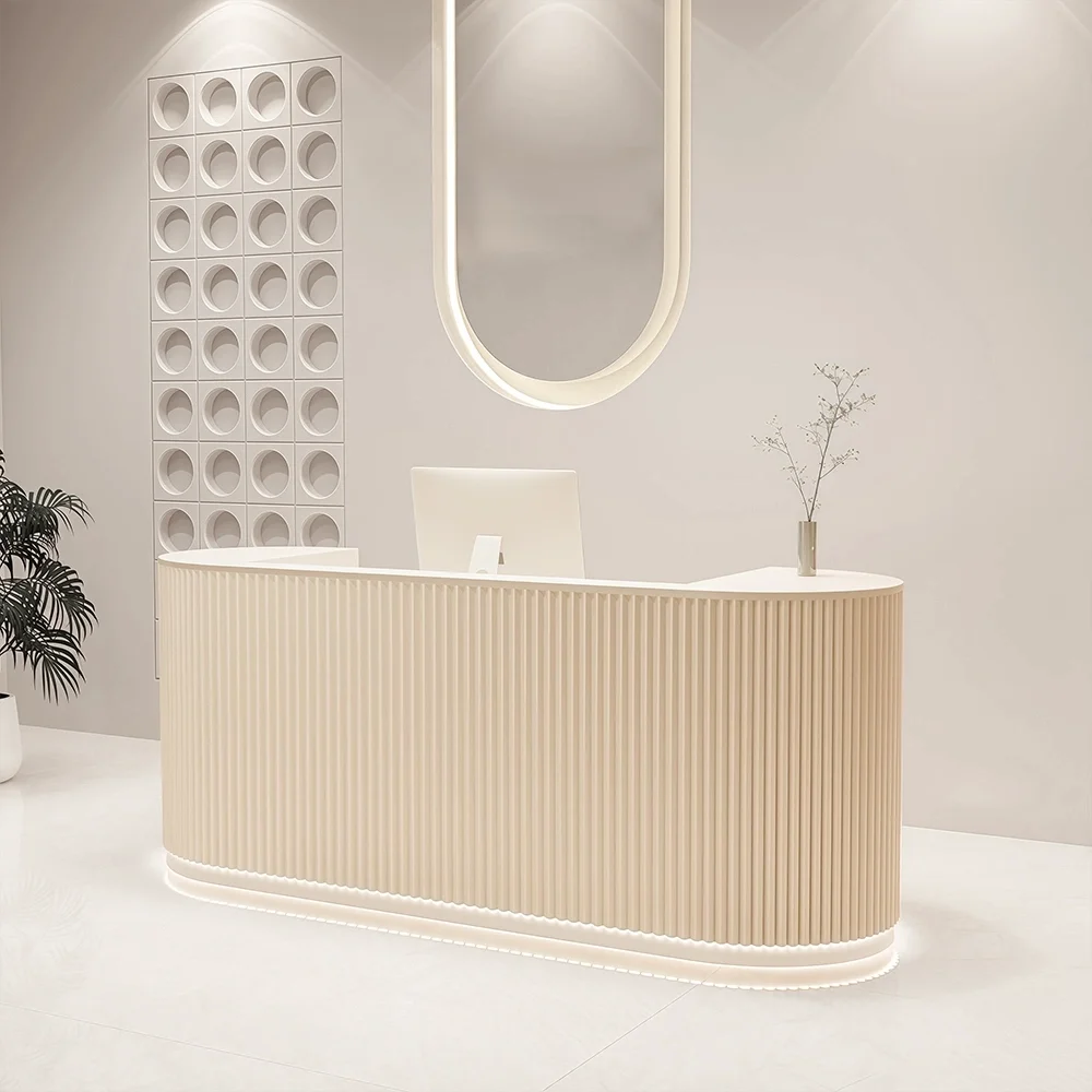 Cream Style Cashier Desk – Boutique Counter