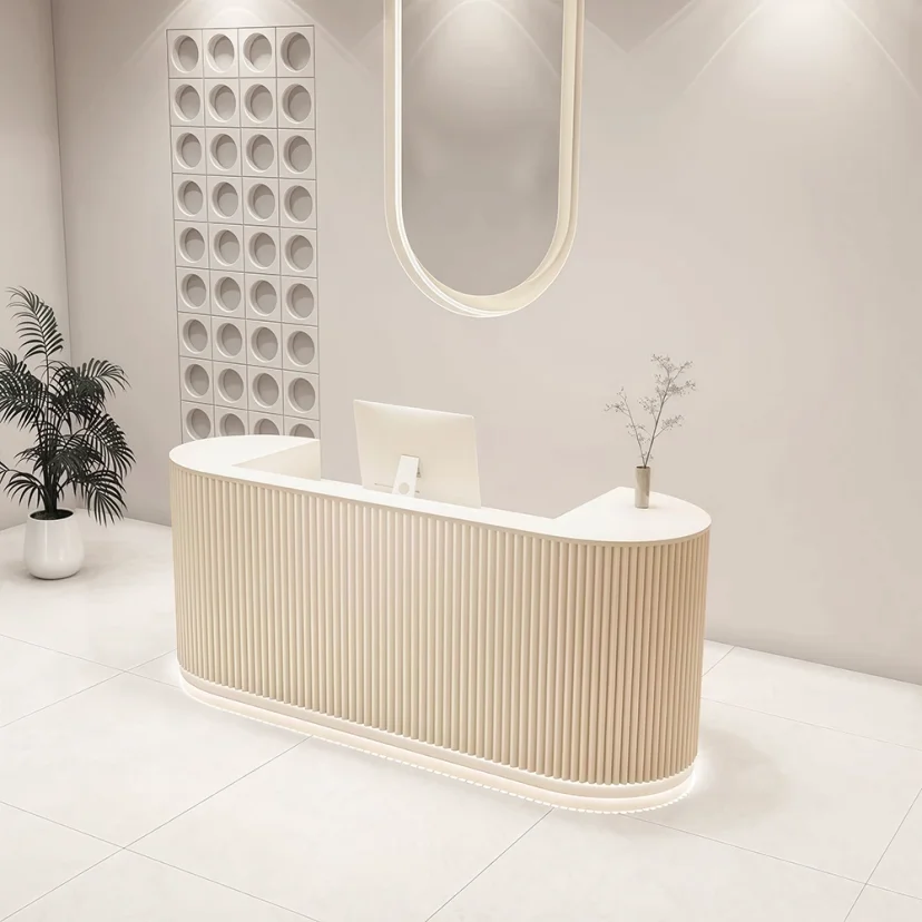 Cream Style Cashier Desk – Boutique Counter