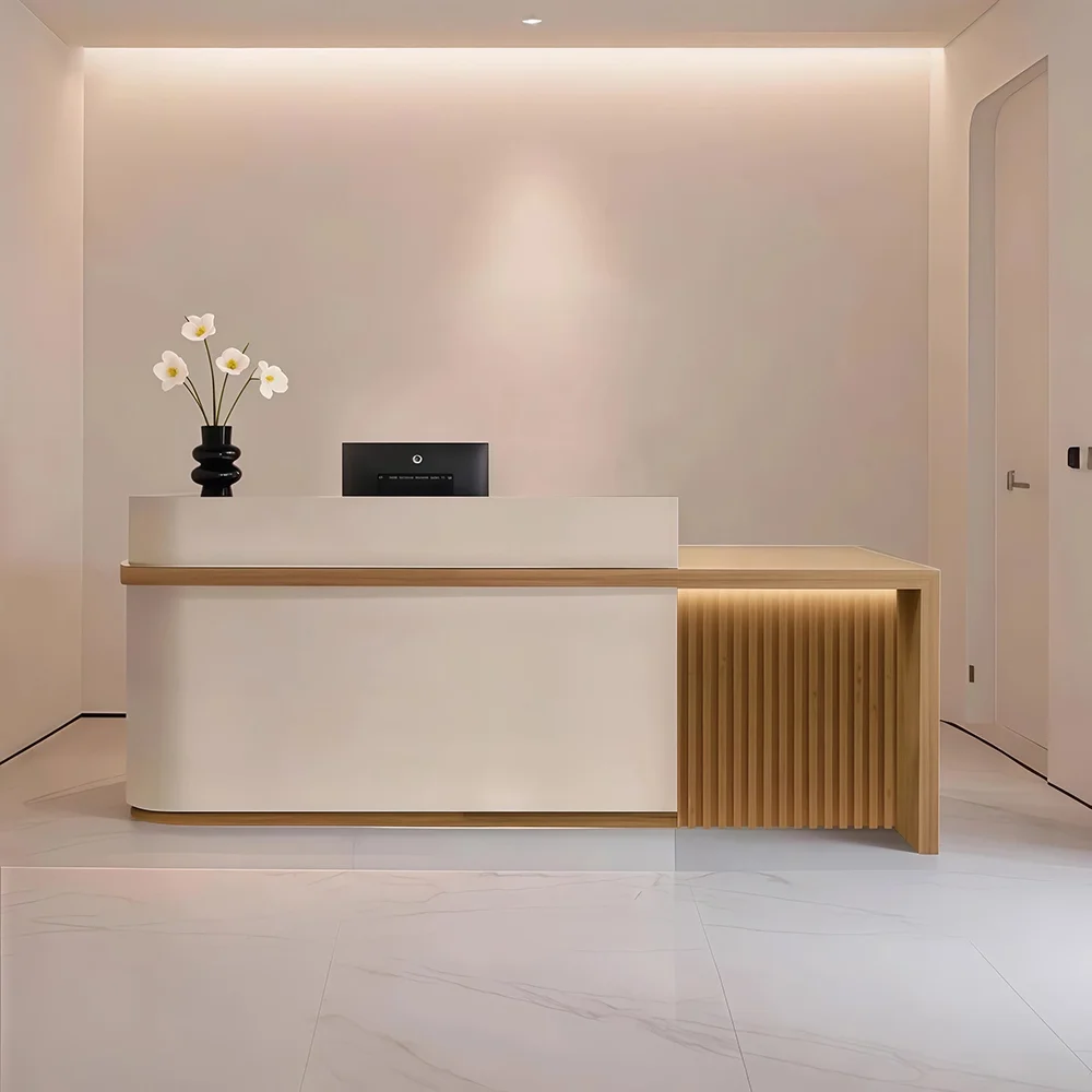 Luxury Wabi-Sabi Reception Desk – Salon & Boutique Counter