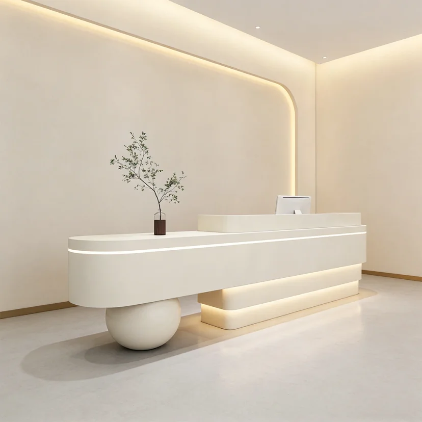 Modern Lacquer Reception Desk – Hotel & Boutique Counter