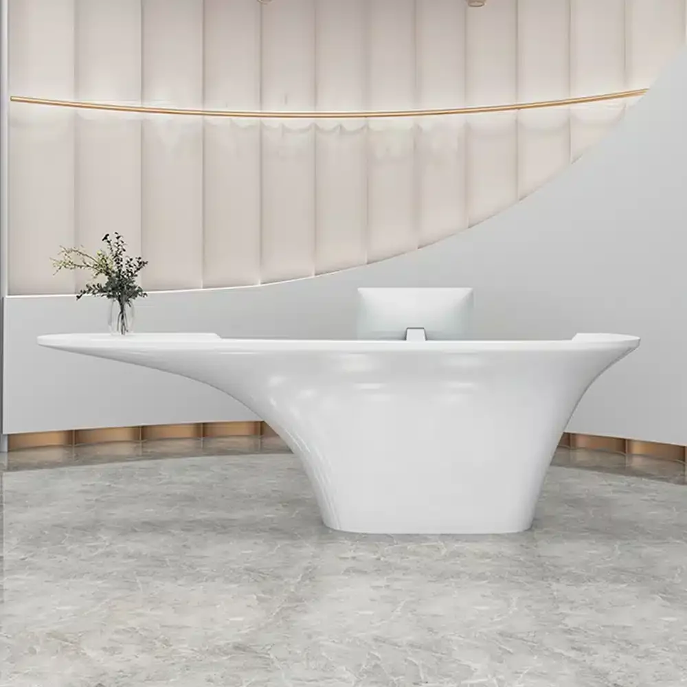 Unique Flared Curved Reception Desk - Maoters