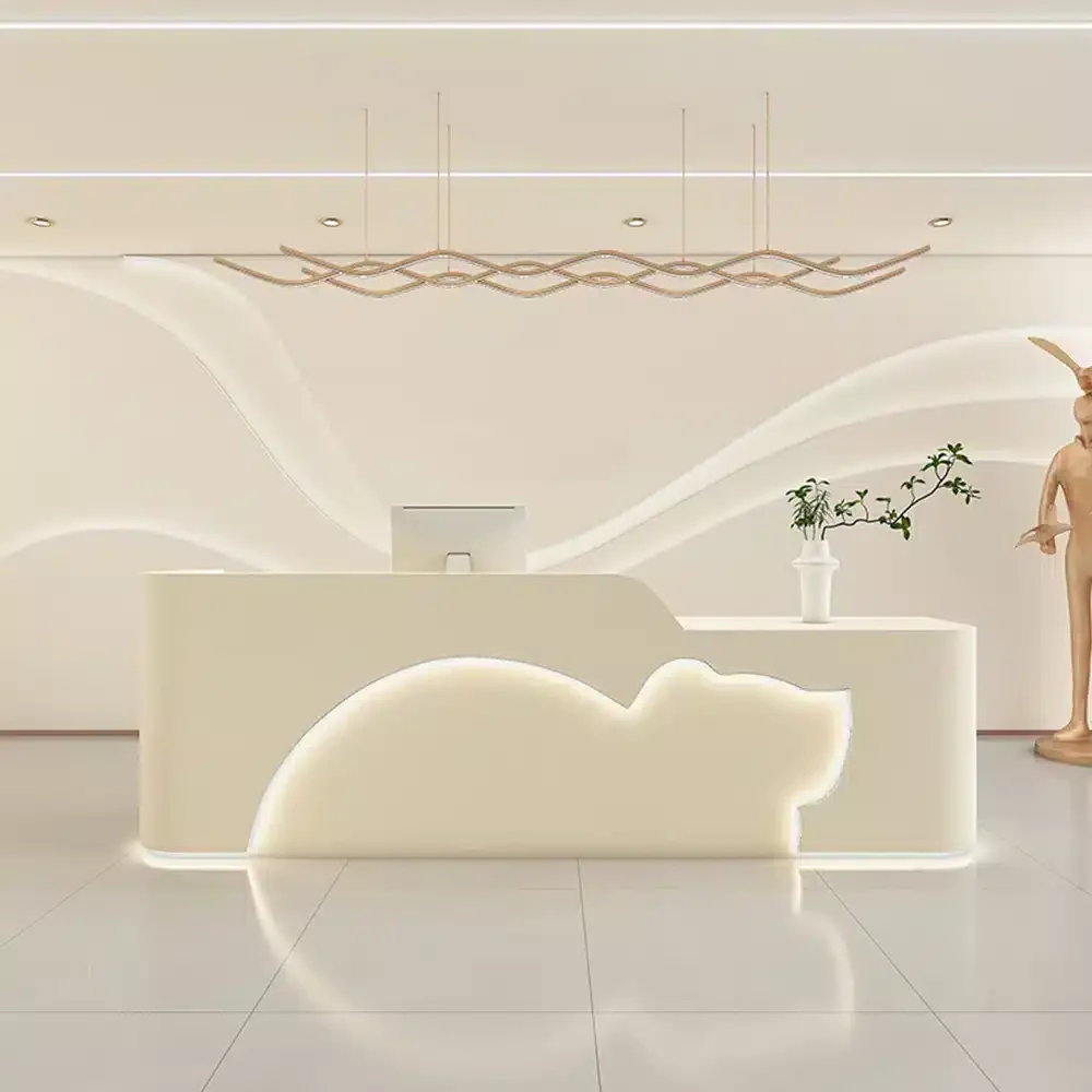 Illuminated Cat-Design Reception Desk for Pet Salons – Maoters