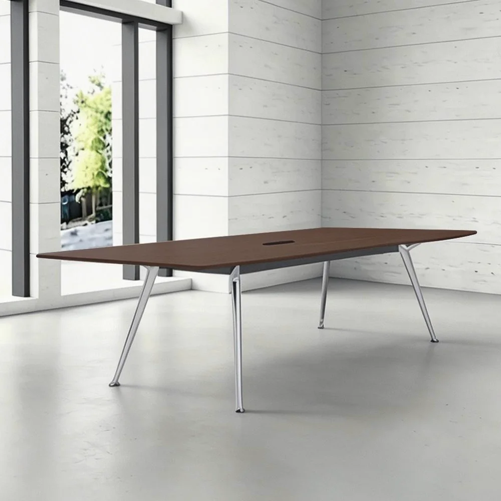 Minimalist Chrome Leg Negotiation Table - Maoters