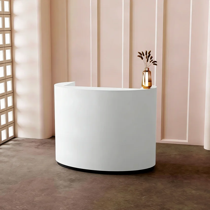 Modern Lacquer Boutique Counter Small Reception Desk