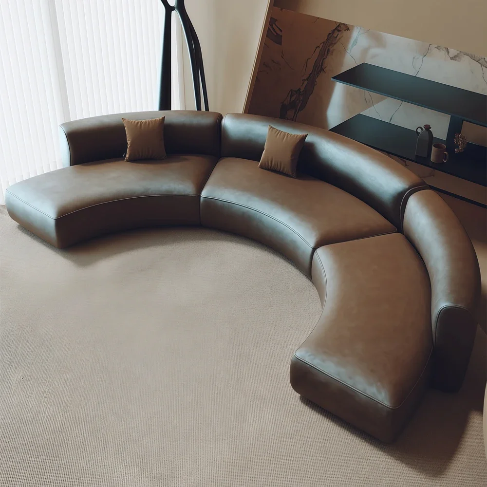 Light Luxury Curved Reception Sofa - Maoters