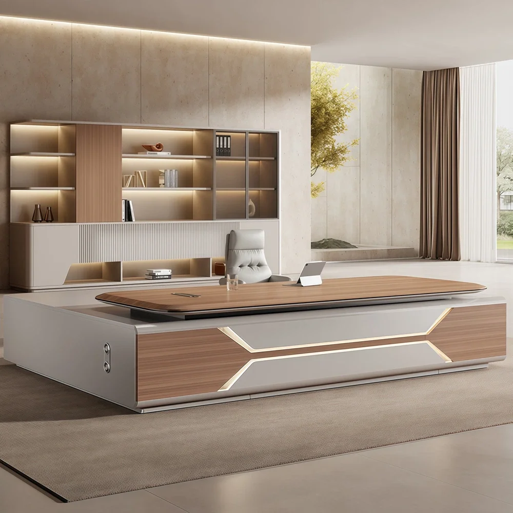 High-End Executive Desk with Thermofoil Design