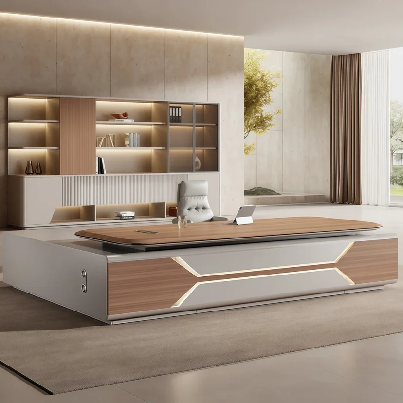 High-End Executive Desk with Thermofoil Design