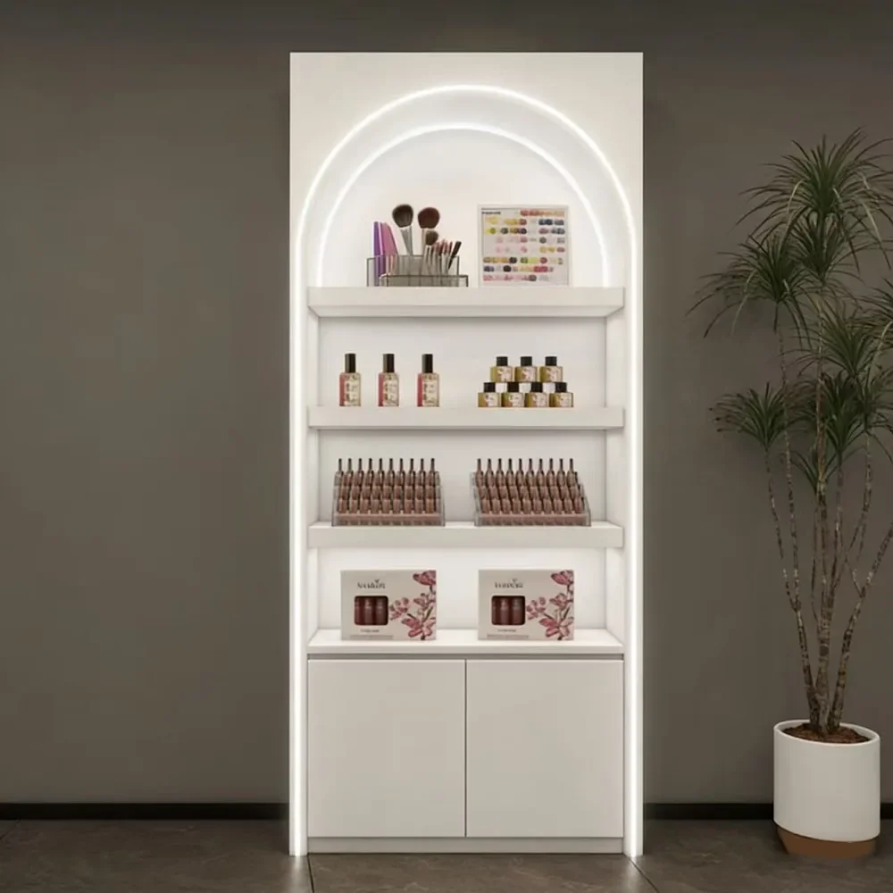 Lacquer Cosmetic Display Cabinet for Retail Store