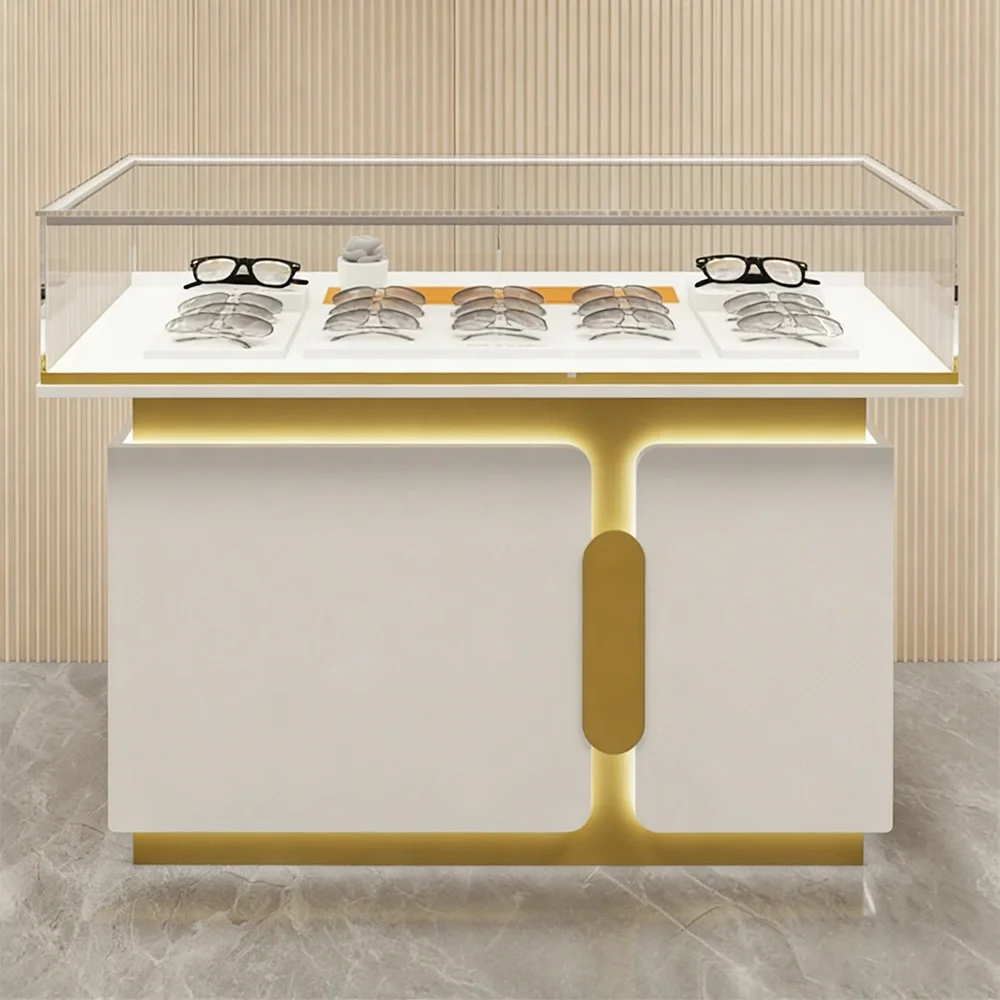 Lacquer Eyeglass Display Island Counter for Store