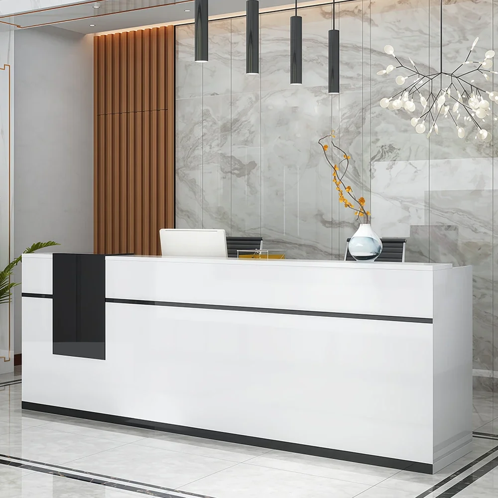 Simple Rectangular Front Office Reception Desk - Maoters