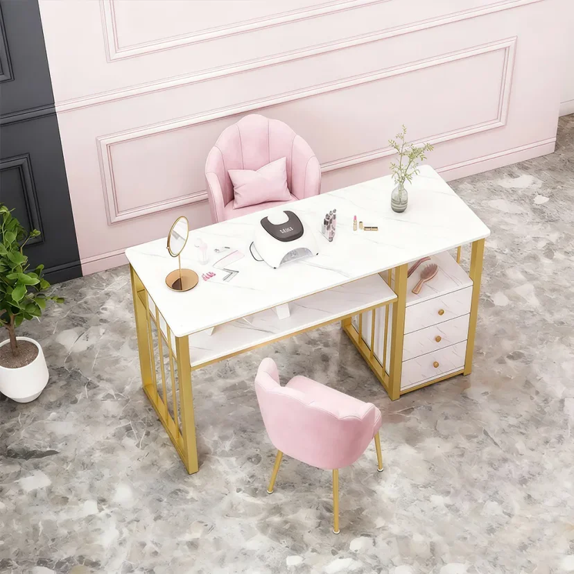 Trending Marble Nail Table Gold Stand