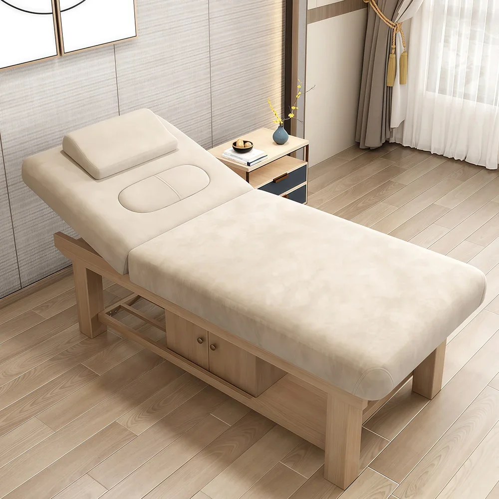 Multifunctional Wooden Beauty Bed for Spa Facial