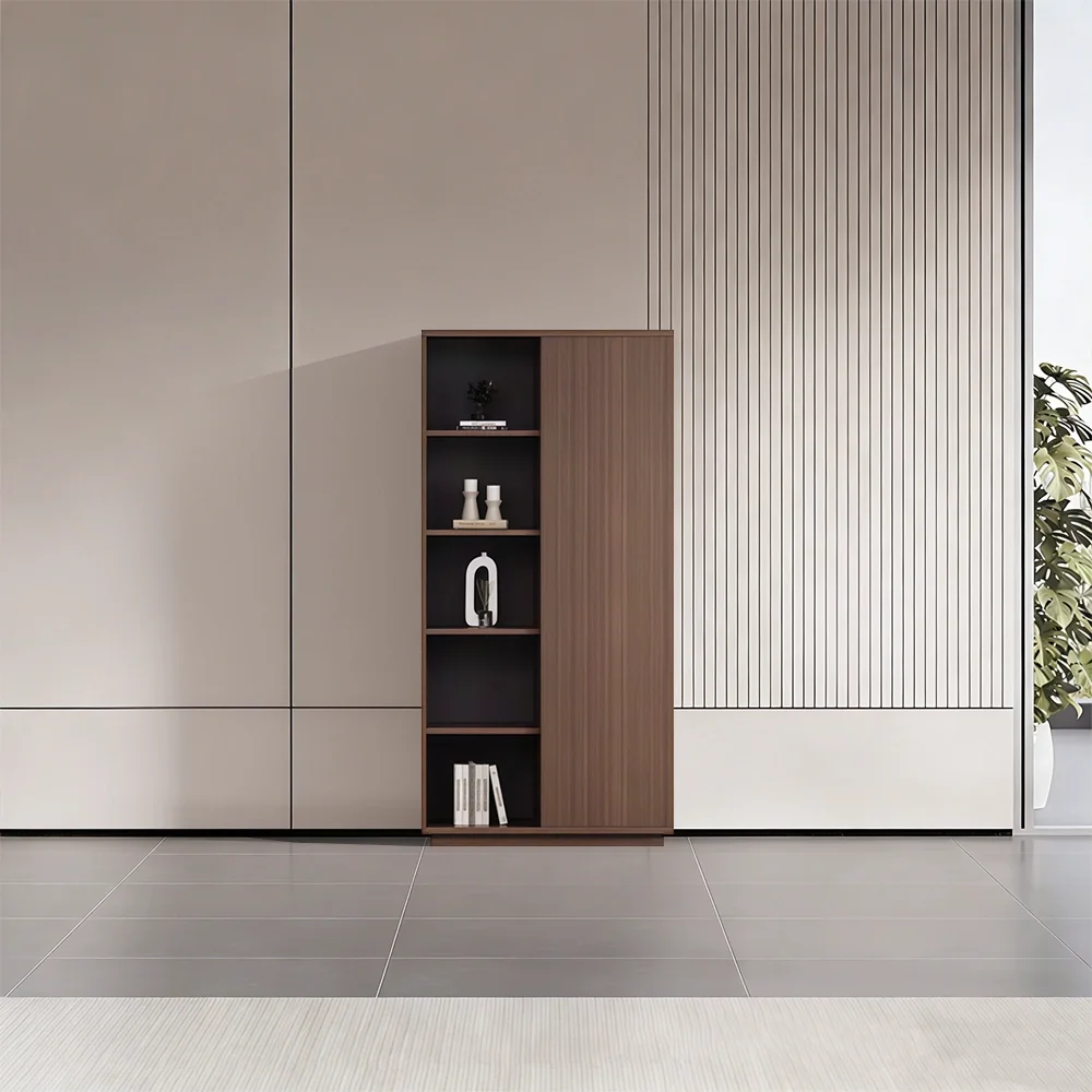 Minimalist Wooden Bookcase Filing Cabinet - Maoters