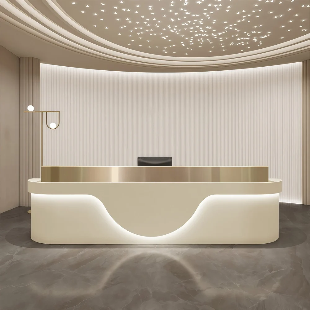 Modern Minimalist Beauty Salon Reception Desk