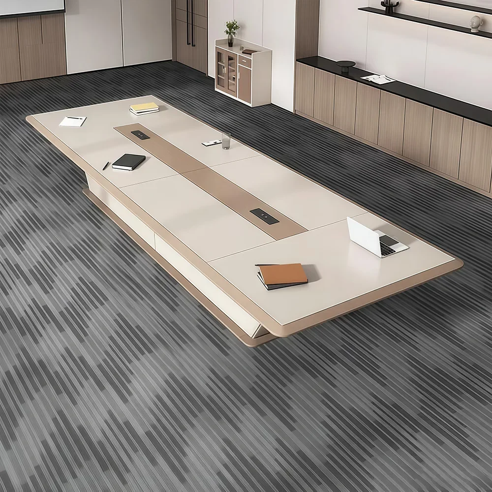 Light Luxury Large Painted Conference Table