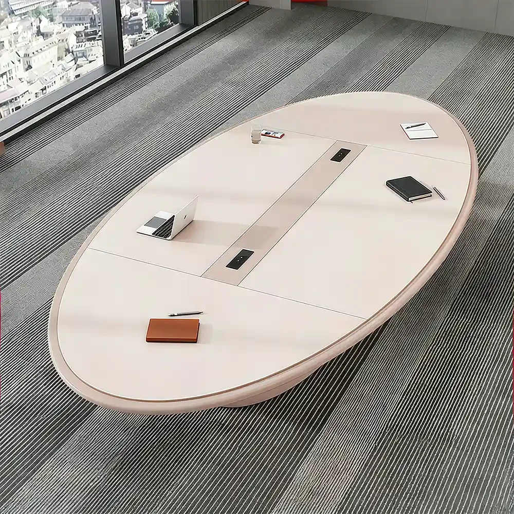 Large Oval Long Conference Table