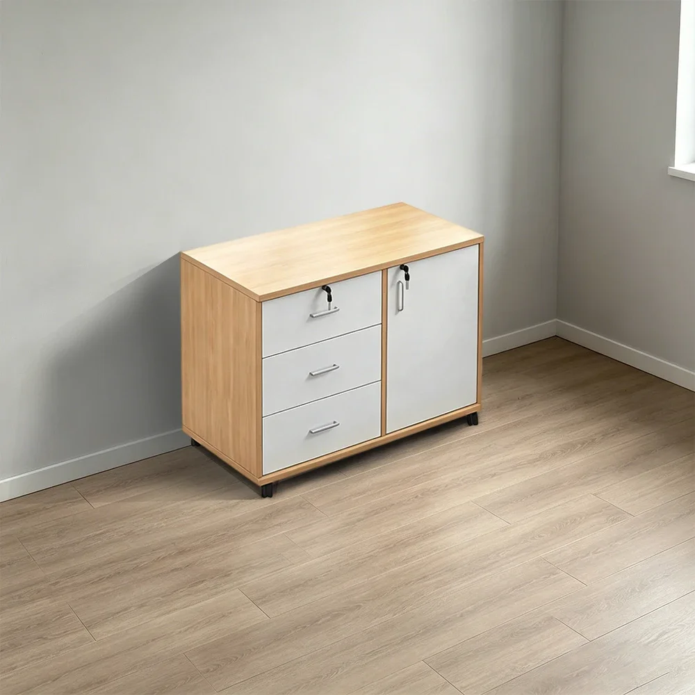 Mobile Lockable Low Office Cabinet