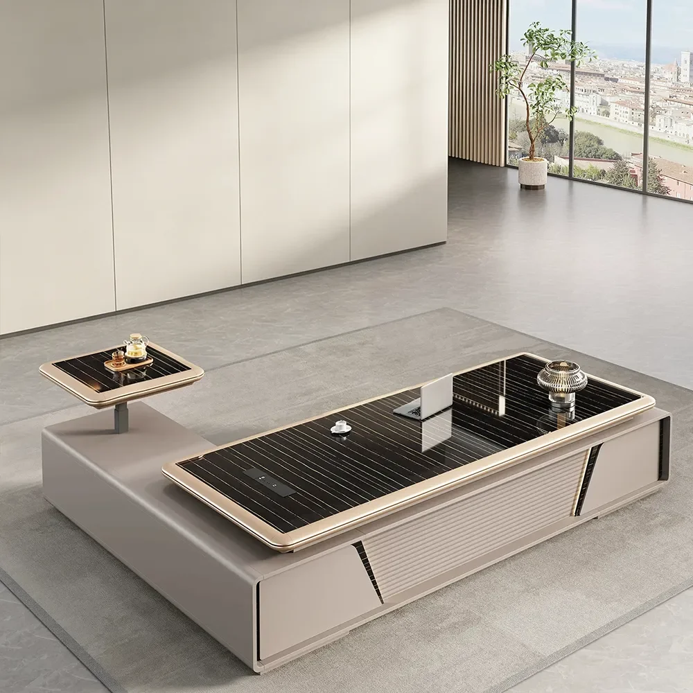 Modern Simple Electric Desk – Smart Sit Stand Up Desk for Office