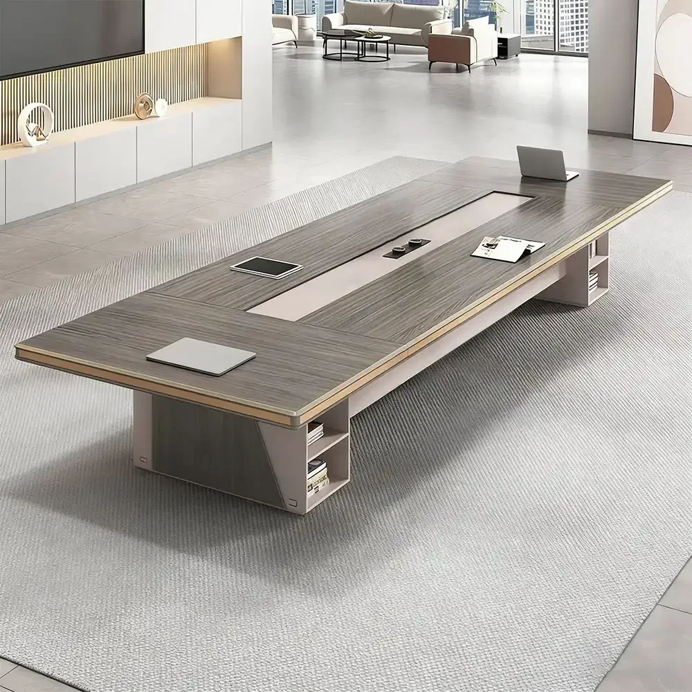 Modern Long Conference Table for Business Meetings