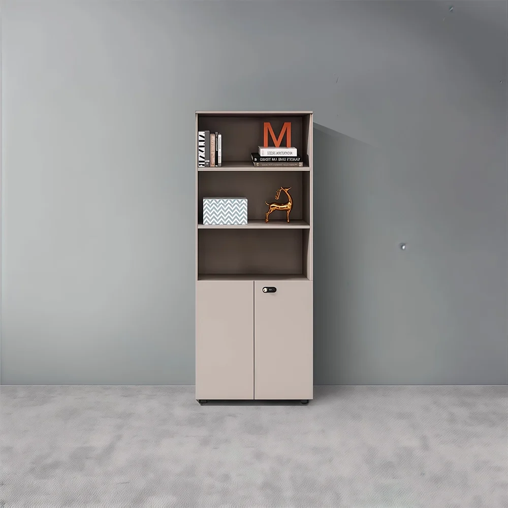 Wooden Lockable Office Storage Cabinet